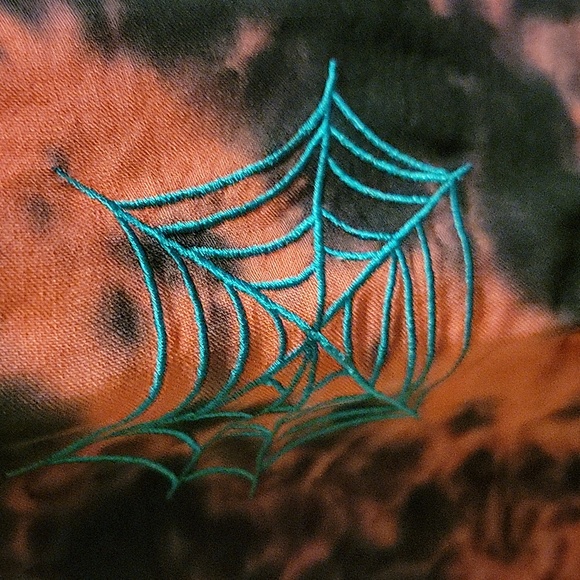 NWT: Disney Mickey Mouse Halloween Tie-Dye Woven Unisex Adult Shirt - Picture 6 of 14